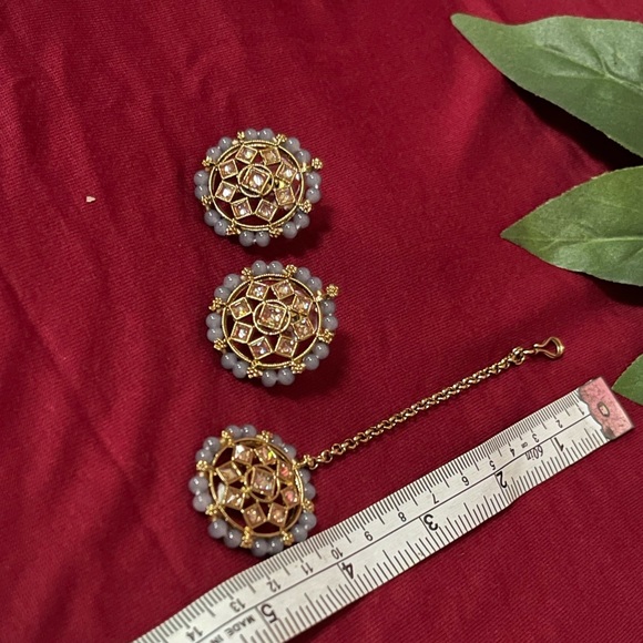 Indian Choker Necklace Set - Picture 4 of 8